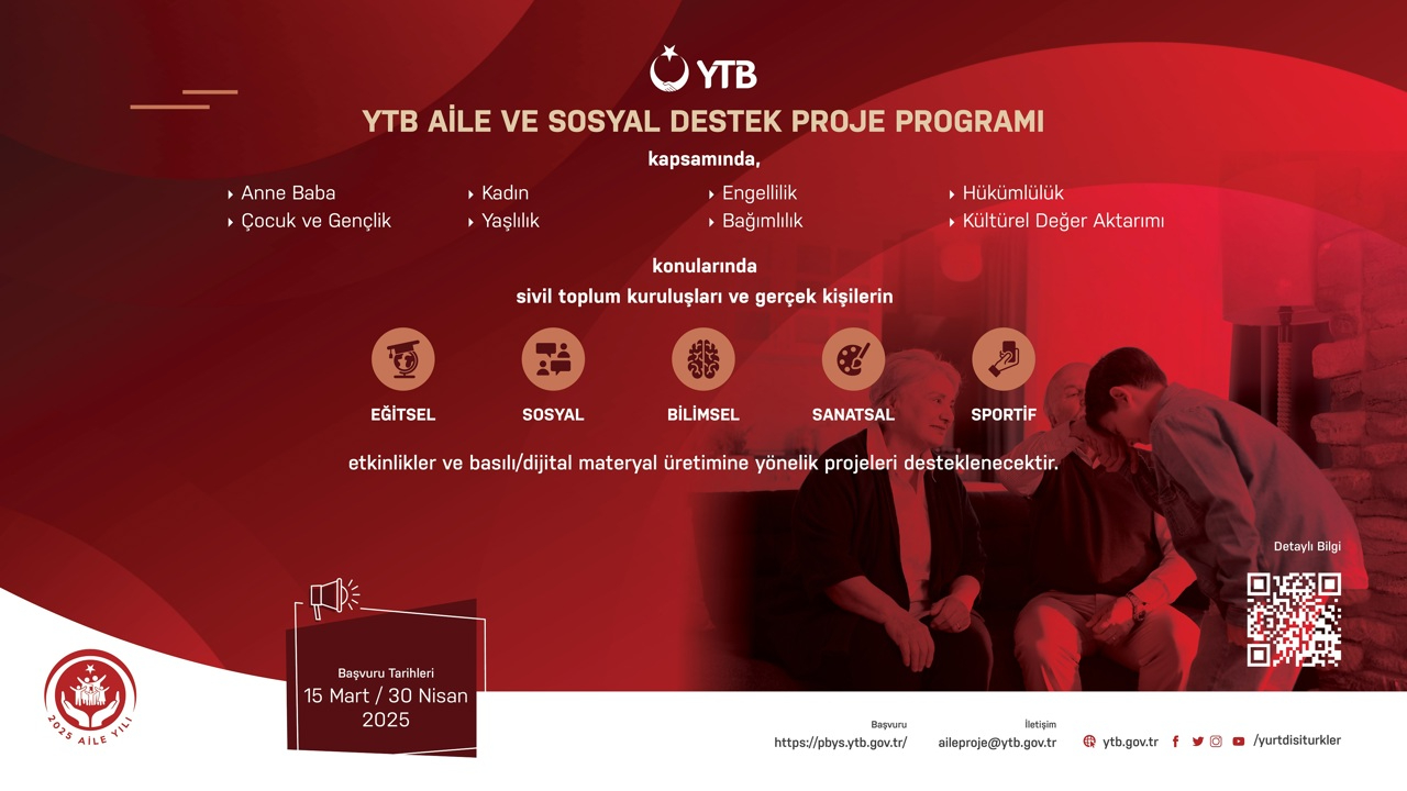 Hollanda, Belçika, Fransa ve Almanya için 10 bin euroya kadar Aile ve Sosyal Destek Proje Programı