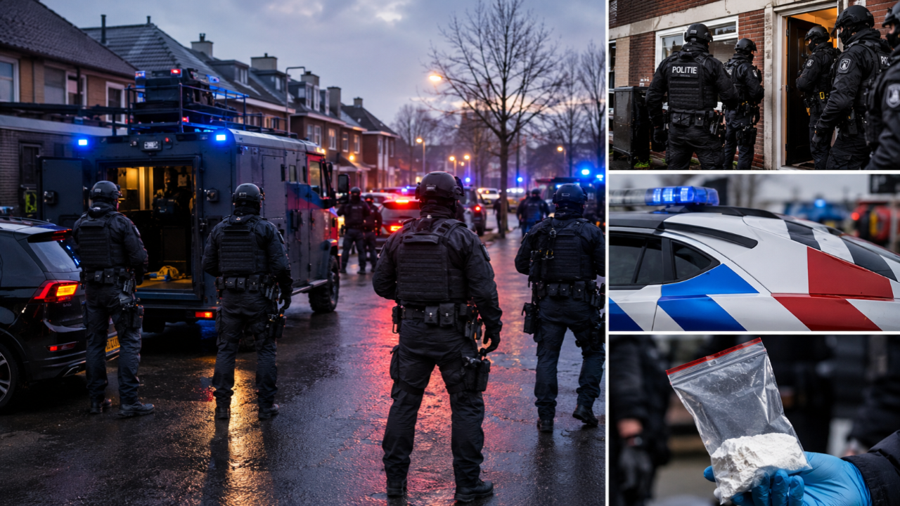 Hollanda’da Dev Operasyon: Tilburg ve Oisterwijk’te 100’den Fazla Polisle Şafak Baskını