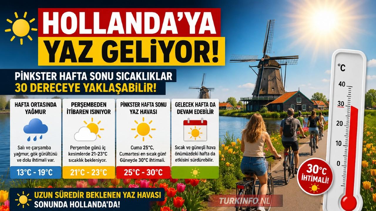 Hollanda’da sıcaklık 30 dereceye çıkabilir: Pinkster hafta sonunda yaz havası geliyor