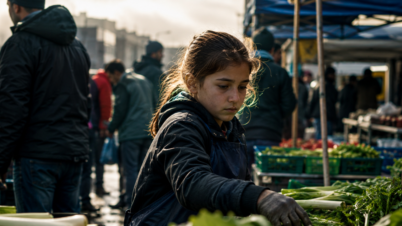 ocuk yaşta pazarlarda çalıştırıldı: Ailesine insan ticareti soruşturması!
