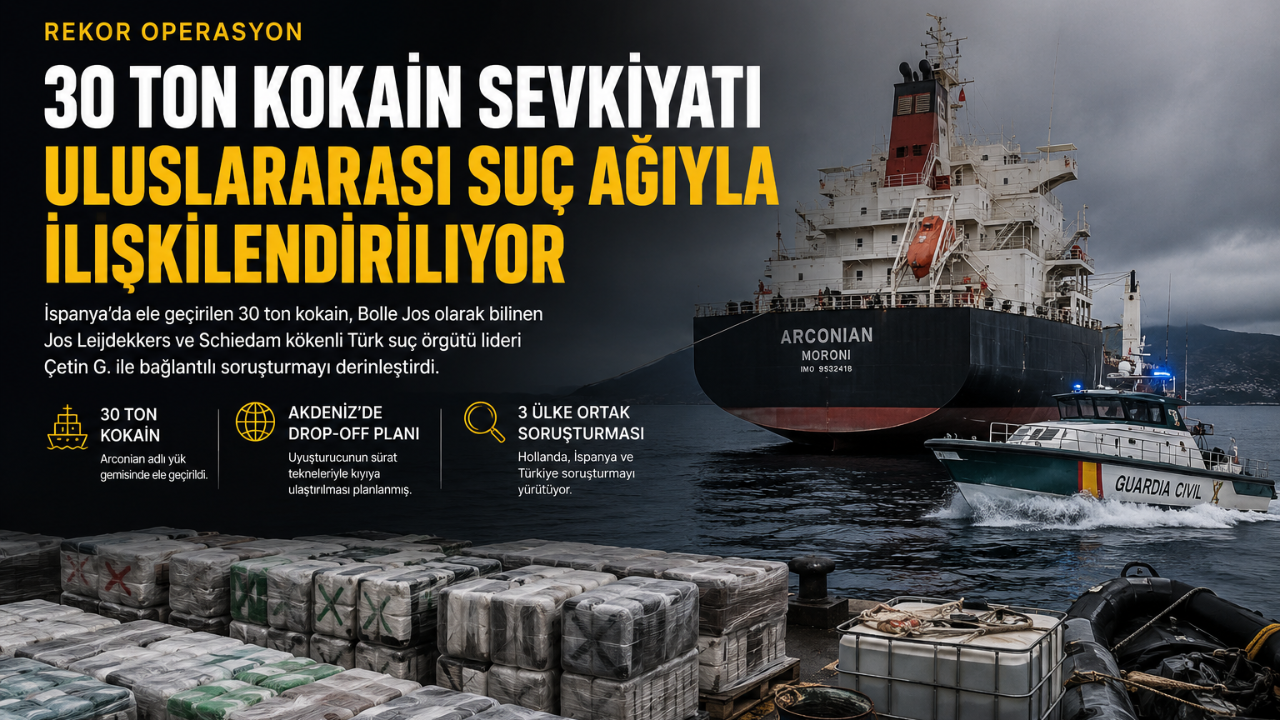 30 Ton Kokain Sevkiyatı: Bolle Jos ve Schiedamlı Türk Çetin G. İddiası Soruşturmanın Merkezinde