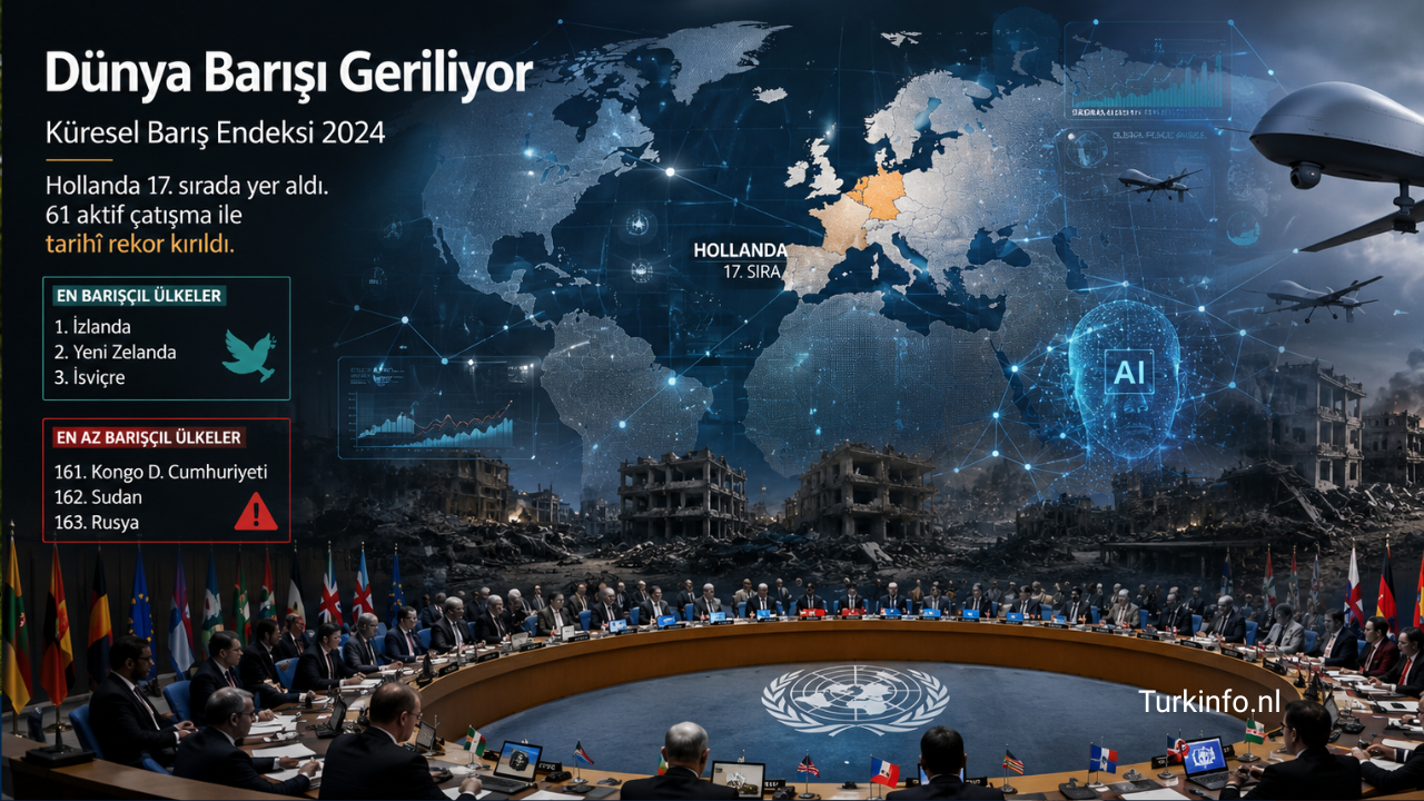 Dünya Barışı Geriliyor: Hollanda Küresel Barış Endeksi’nde 17. Sırada
