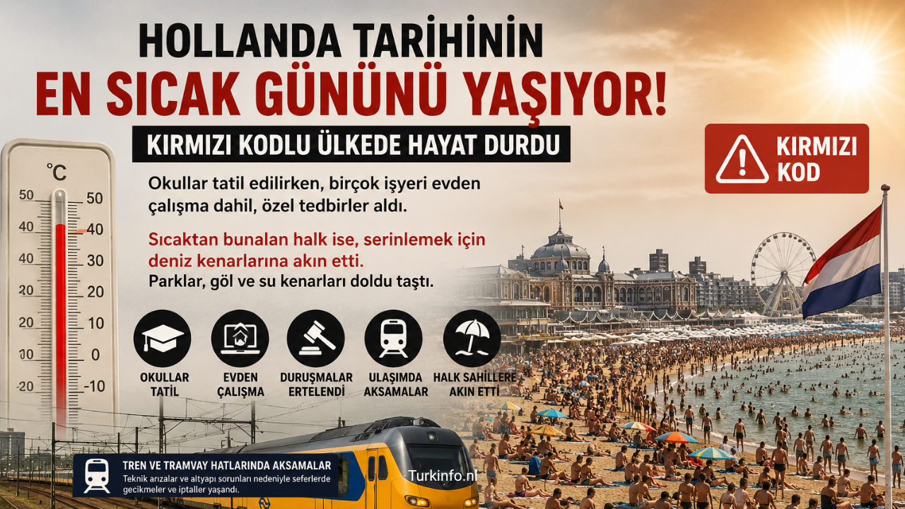Hollanda Tarihinin En Sıcak Gününü Yaşıyor: Kırmızı Kod İlan Edildi, Ülkede Hayat Durma Noktasına Geldi