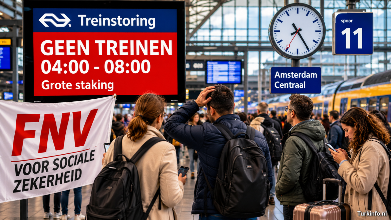 Hollanda’da Çarşamba Sabahı Ulaşım Duruyor: Tren, Metro ve Otobüslerde Büyük Grev