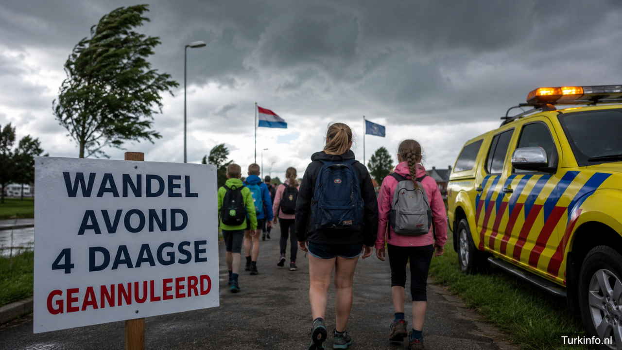 Hollanda’daki 4 Günlük Yürüyüşler Kötü Hava Nedeniyle İptal Edild