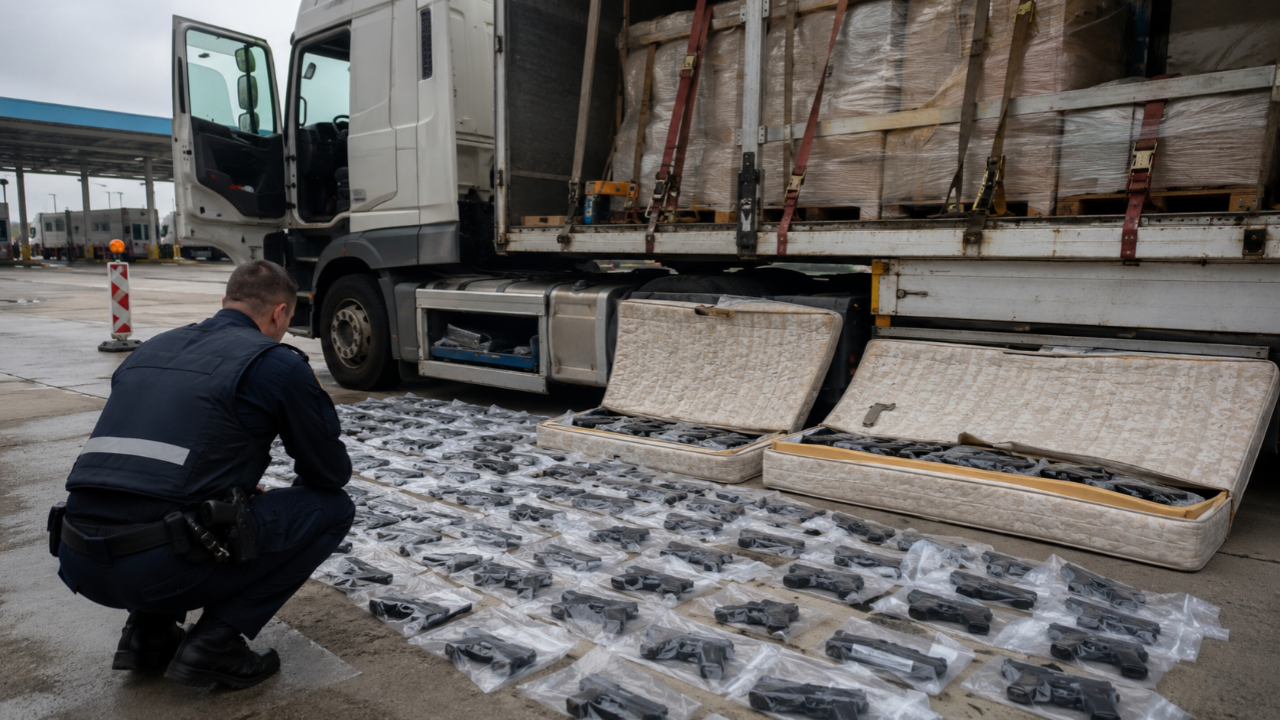 Hollanda'ya Giden TIR'da 73 Tabanca Ele Geçirildi: Bulgaristan Sınırında Dev Operasyon