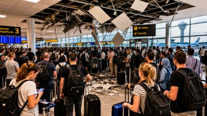 Schiphol'de Büyük Kaos: Tavan Çöktü, Yüzlerce Yolcu Uçağını Kaçırdı