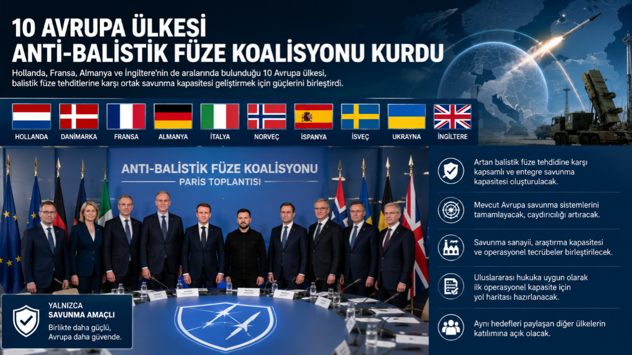 Hollanda Dahil 10 Avrupa Ülkesi Anti-Balistik Füze Koalisyonu Kurdu