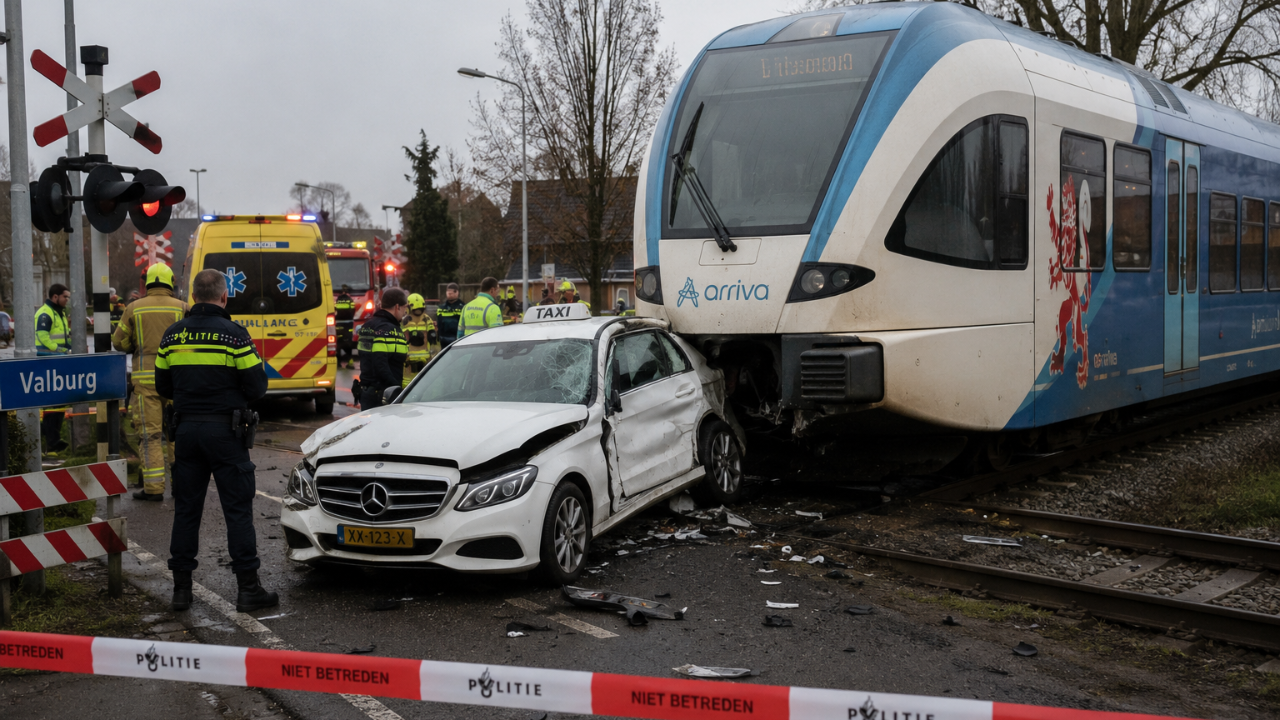 Hollanda'da Taksi ile Tren Çarpıştı: Çok Sayıda Yaralı, Seferler Durduruldu