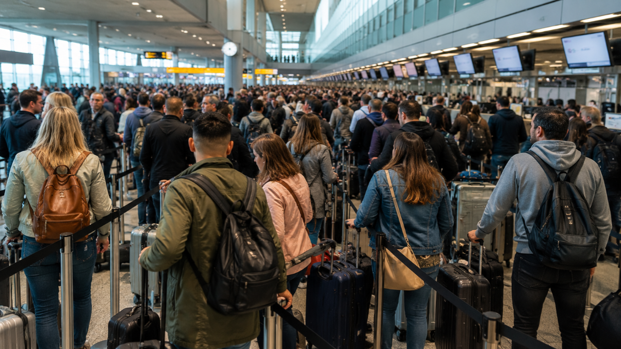 Schiphol'de büyük yoğunluk: Uzun kuyruklar onlarca yolcunun uçağını kaçırmasına neden oldu
