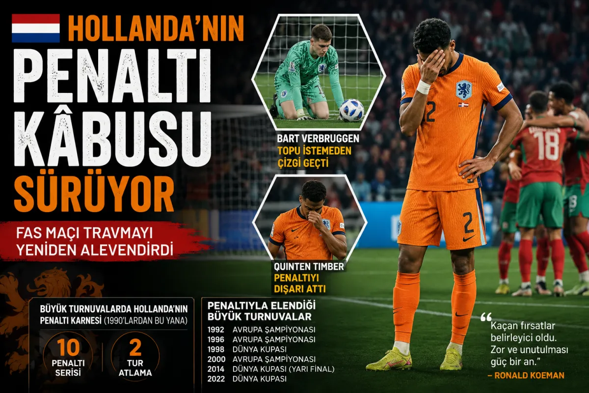 Hollanda'nın Penaltı Kâbusu Derinleşti: Fas Maçı Eski Yaraları Yeniden Açtı